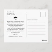 Postale Carte de Remerciement de Diplômé avec Écriture Mod (Dos)