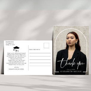 Postale Carte de remerciement de fin d'études à l'arche ph