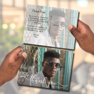 Postale Carte de remerciement de fin d'études Chic 2 Photo