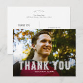 Postale Carte de remerciement de fin d'études classique (Devant / Derrière)