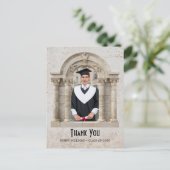 Postale Carte de remerciement de fin d'études sous l'Arc d (Debout devant)