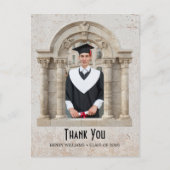 Postale Carte de remerciement de fin d'études sous l'Arc d (Devant)