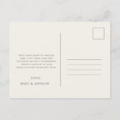 Postale Carte de remerciement de mariage à l'écriture de f (Dos)