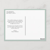 Postale Carte de remerciement de mariage d'automne avec ci (Dos)