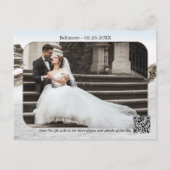 Postale Carte de remerciement de mariage d'hiver avec phot (Devant)