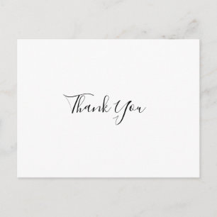 Postale Carte de remerciement de mariage élégante simple