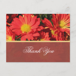 Postale Carte de remerciement de mariage floral.