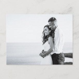 Postale Carte de remerciement de mariage simple Photo co