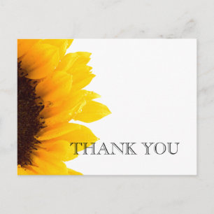 Postale Carte de remerciement de mariage Tournesol Soleil 