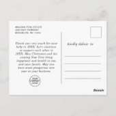 Postale Carte de remerciement de Noël pour entreprise (Dos)