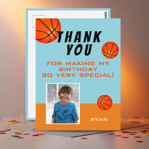 Postale Carte de remerciement de photo d'anniversaire de s