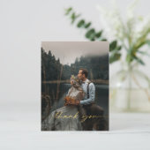 Postale Carte de remerciement de photo de mariage (Debout devant)