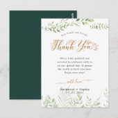 Postale Carte de Remerciement de Réception à Aquarelle de  (Devant / Derrière)