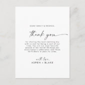 Postale Carte de Remerciement de Réception Écriture Modern (Devant)