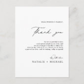 Postale Carte de Remerciement de Réception en Écriture Cal (Devant)