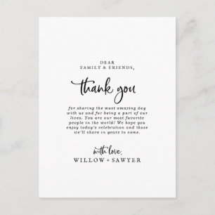 Postale Carte de Remerciement de Réception en Écriture Rus