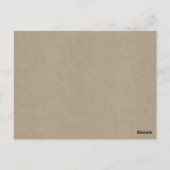 Postale Carte de remerciement de réception rustique d'hive (Dos)