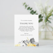 Postale Carte de Remerciement de Réception Tropical Modern (Debout devant)