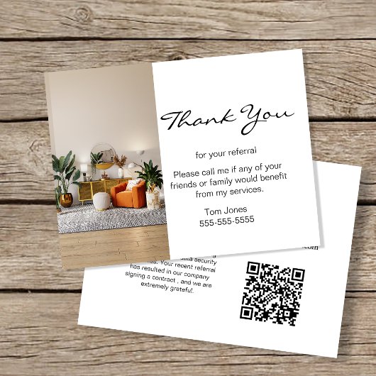 Postale Carte de Remerciement de Référence Immobilière – M
