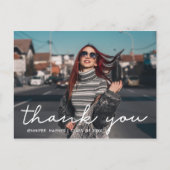 Postale Carte de remerciement de remise de diplôme avec ph (Devant)