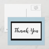 Postale Carte de remerciement de script (Devant / Derrière)