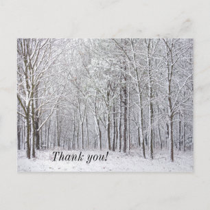 Postale Carte de remerciement de Snow Woods