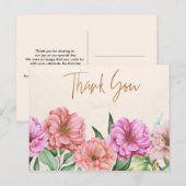Postale Carte de remerciement élégante (Devant / Derrière)