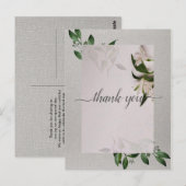 Postale Carte de remerciement élégante (Devant / Derrière)