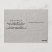 Postale Carte de remerciement élégante (Dos)