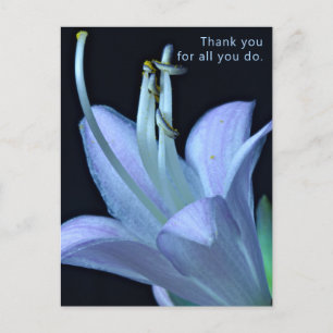 Postale Carte de Remerciement Élégante Fleur de Lavande Pe