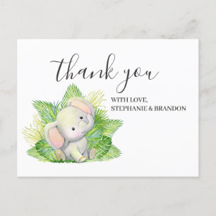 Postale Carte de remerciement Éléphant de Safari