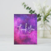 Postale Carte de remerciement Faux Galaxy Espace et Étoile (Debout devant)