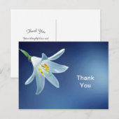 Postale Carte de remerciement Fleur de Pâques (Devant / Derrière)