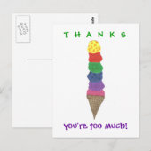 Postale Carte de remerciement glace (Devant / Derrière)