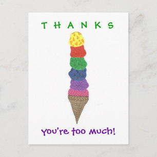 Postale Carte de remerciement glace