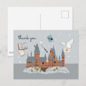 Postale Carte de remerciement Harry Potter Château de Poud (Devant / Derrière)