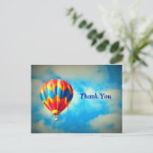 Postale Carte de remerciement Montgolfière (Debout devant)