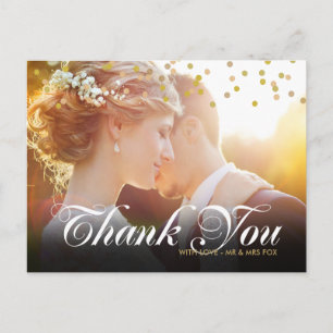 Postale Carte de remerciement personnalisée avec photo et