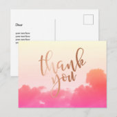 Postale carte de remerciement photo (Devant / Derrière)