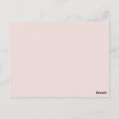 Postale Carte de remerciement photo de bébé fille rose (Dos)