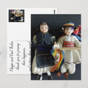 Postale Carte de remerciement plate pour mariage nationale