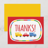 Postale Carte de remerciement pour fête d'anniversaire gar (Devant / Derrière)