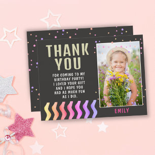 Postale Carte de remerciement pour l'anniversaire de fille