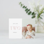 Postale Carte de remerciement pour le 2ème anniversaire (Debout devant)