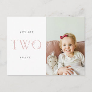 Postale carte de remerciement pour le 2ème anniversaire