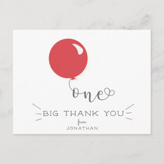 Postale Carte de remerciement pour le premier anniversaire