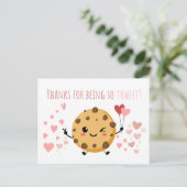 Postale Carte de remerciement pour l'enseignant au biscuit (Debout devant)