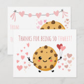 Postale Carte de remerciement pour l'enseignant au biscuit (Devant / Derrière)