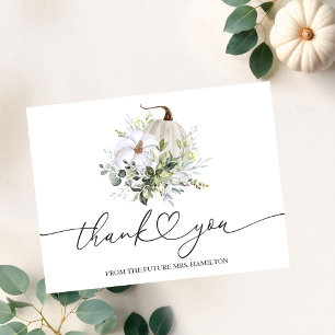Postale Carte de remerciement pour mariage automnal avec c