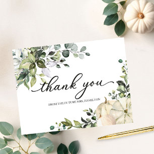 Postale Carte de remerciement pour mariage d'automne Citro